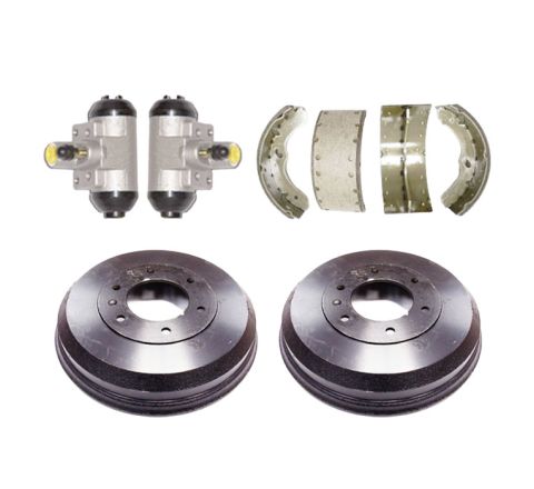 REAR BRAKE WHEEL SET (X2 WHEEL CYLINDERS, X2 BRAKE DRUMS & BRAKE SHOE)
