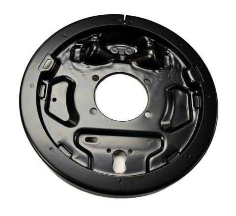 REAR BRAKE DRUM BACKING PLATE L/H (GENUINE)