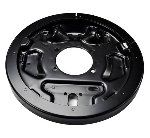 REAR BRAKE DRUM BACKING PLATE R/H (GENUINE)