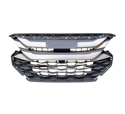 FRONT RADIATOR GRILLE WITHOUT SENSOR HOLE (SILVER / GREY) DOUBLE CAB