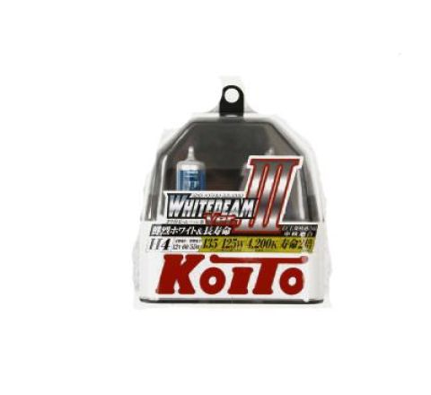HEADLIGHT WHITE BEAM BULB (H4)- 12V 55/60W TWIN PACK
