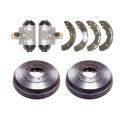 REAR BRAKE WHEEL SET (X2 WHEEL CYLINDERS, X2 BRAKE DRUMS & BRAKE SHOE)