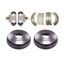 REAR BRAKE WHEEL SET (X2 WHEEL CYLINDERS, X2 BRAKE DRUMS & BRAKE SHOE)