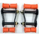 PAIR OF REAR SHACKLE & BUSHES (2 SIDES)