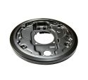 REAR BRAKE DRUM BACKING PLATE R/H (GENUINE)