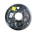 REAR BRAKE DRUM BACKING PLATE L/H (GENUINE)