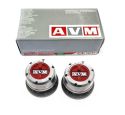 PAIR OF AVM FREE WHEELING HUBS (MANUAL, HIGH PERFORMANCE) + AXLE NUT + AXLE WASHER